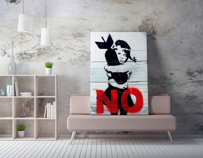 Wallity Lienzo Decorativo Banksy WY46 70 x 100 cm